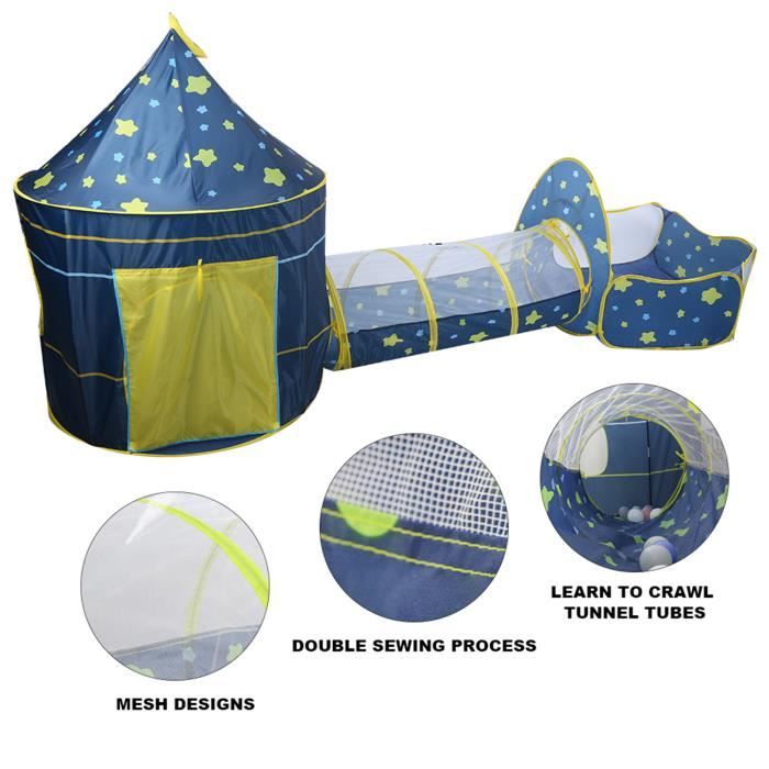 Mophorn Tente de jeu 3 en 1 pour enfants avec tunnel pour garçons
