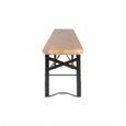 Tables et chaises - Banc en bois et fer pour enfant - L 19,5 x l 110 x H 36 cm - Beige-2