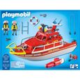 Bateau de sauvetage et pompiers - PLAYMOBIL 70147 - Avec moteur submersible et treuils-2