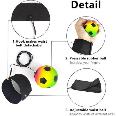 Xlwen 4 Pièces Balles Réaction Poignet Avec Élastique – Balles De Réflexe Multicolores Pour Entraînement, Jeux Et Coordination (Basket, Foot, Baseball, Tennis)