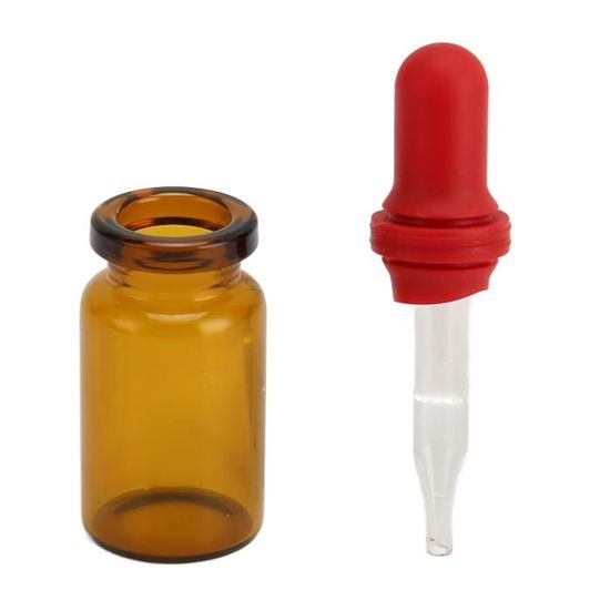 LusDoly 50 Pièces Flacon Aromathérapie 2ml en Verre Ambré avec Bouchon