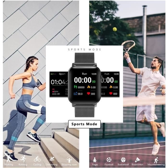 GOKOO Montre Connect e Femmes Smartwatch Cardiofrequencem tre