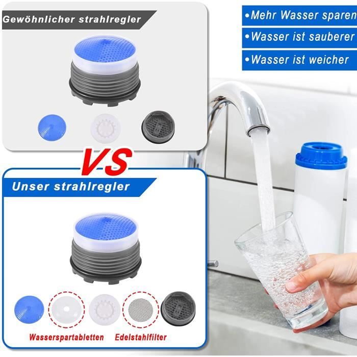 Economiseur d'eau pour robinet - Filetage de robinet intérieur