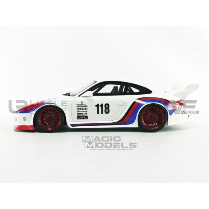 Voiture Miniature de Collection - GT SPIRIT 1/18 - PORSCHE 911 / 997 - Old  New Body Kit - White / Blue / Red - GT796
