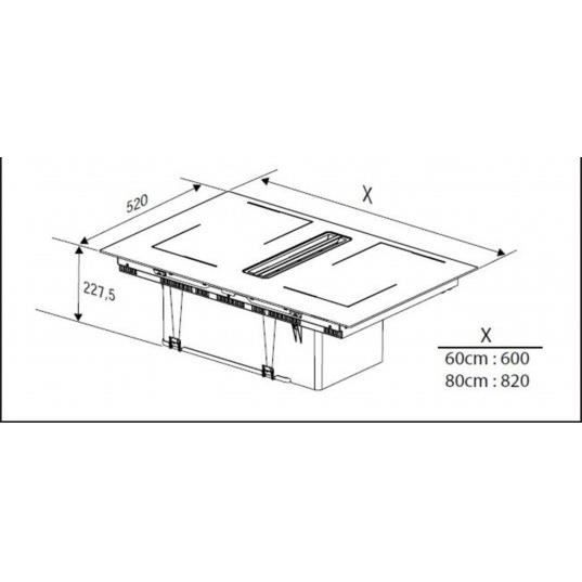 Plaque Aspirante BEKO HIXI64700UF Induction 4 Feux 7400 W plaque-aspirante-beko-hixi64700uf-induction-4-feux-7400-w