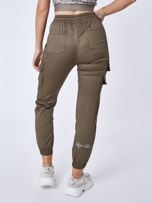 Pantalon cargo femme Project X Paris Olive fonce Cdiscount Pret a Porter