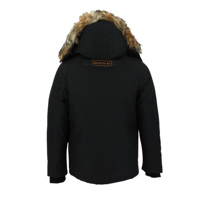 Parka Helvetica OTTAWA Women Ref. OTTAWA BLACK Noir Col a capuche Capuche a fourrure Cordon de serrage Noir Cdiscount Pret a Porter