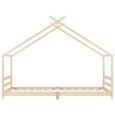Cadre de lit d'enfant Garçon fille - 2409MOBILI® - Cabane Maison Enfant - Bois massif - 90 x 200 cm-3