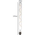 2X E27 Ampoule Edison 7W Filament à LED Edison Retro T30 Ampoule Vintage Blanc Chaud 490LM COB Super Brillant Tungsten Ampoule[858]-3