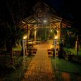UISEBRT Flambeaux de Jardin pour l'extérieur Set de 12 Torche de Bambou avec Mèche d'ambiance Décoration Lampe à Huile Hauteur 90cm-3