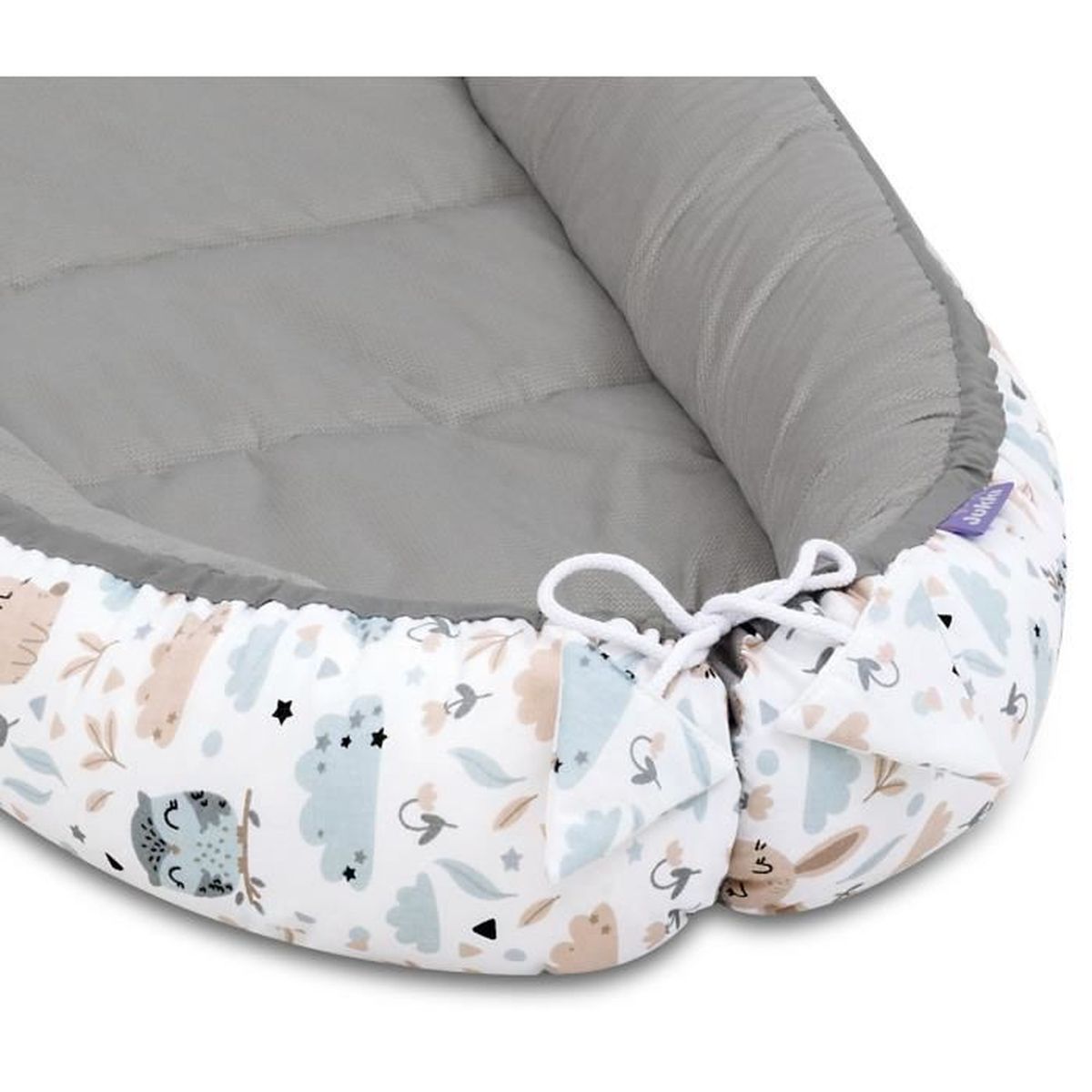 Matelasse Baby Nest Nid Pour Nouveau Ne Nourrisson Jukki Reducteur De Lit Bebe 50x90 Cm Cocon De Sommeil Pour Baby De 0 9 Mois 100 Coton Gris Et Rose Matelasse La Chambre De Bebe Plusbushouten