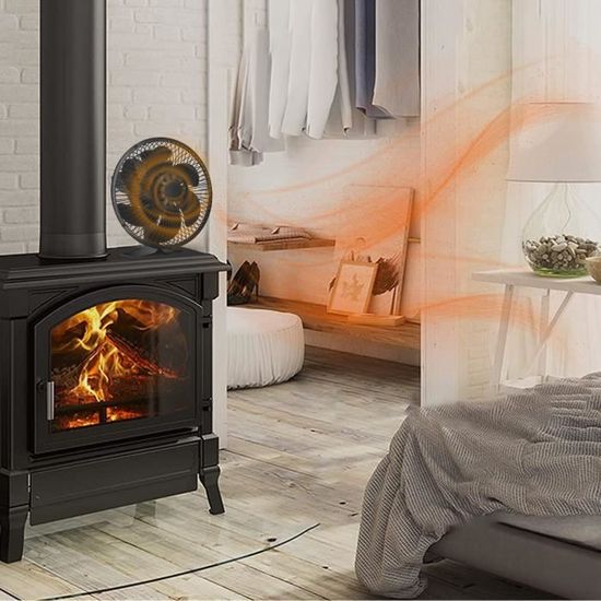 4 Lames Ventilateurs poele thermodynamiques de cheminée pour