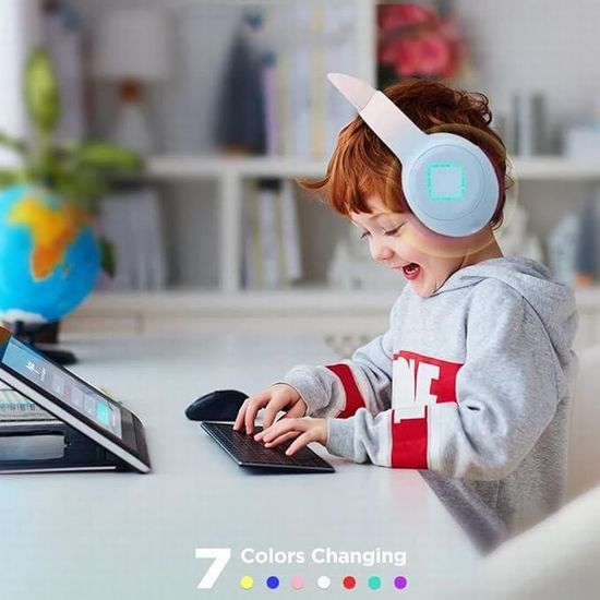 Casque Bluetooth sans Fil pour Enfant 3-12 Ans, Casque Audio Enfant Pliable  avec Microphone Stéréo et Limiteur de Volume A124 - Cdiscount TV Son Photo