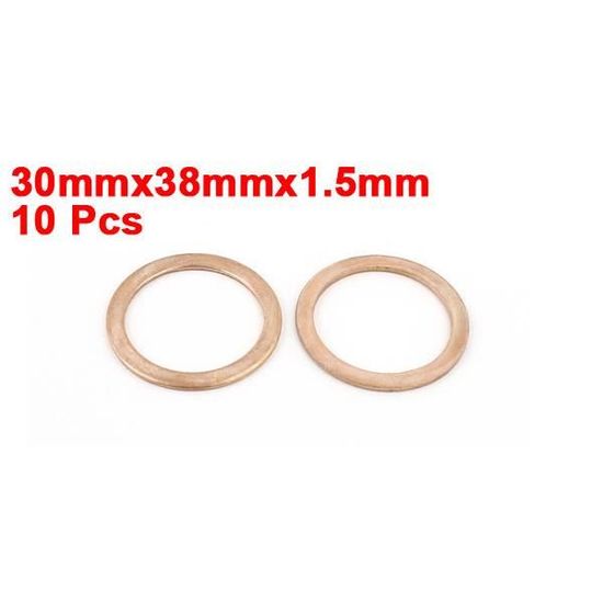 Lot de 10 rondelles en cuivre joint anneau diamètre intérieur 30 mm