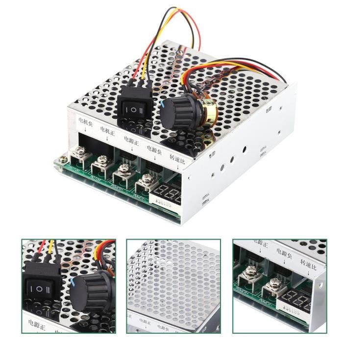 Contrôleur De Vitesse Moteur PWM DC 10V-55V - Régulateur Réversible Avec Affichage Numérique