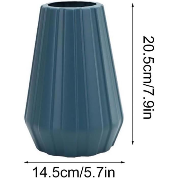 Vase Géométrique SANWOOD En Céramique Bleu - Décoration Nordique Moderne