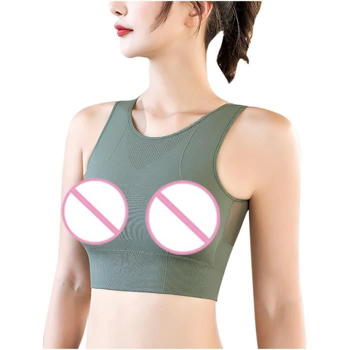 Femmes Soutien Gorge Sechage Rapide Fitness Yoga Courir Sports Sous Vetements Sans Couture Gilet n70342 Vert mousse Cdiscount Pret a Porter