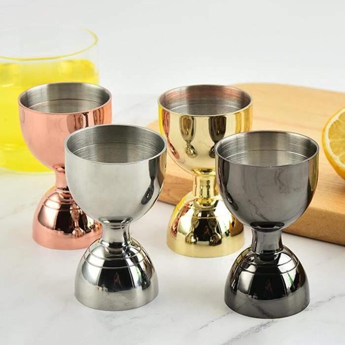 Doseur à Cocktail Double En Métal Argenté St Medard – Bon état