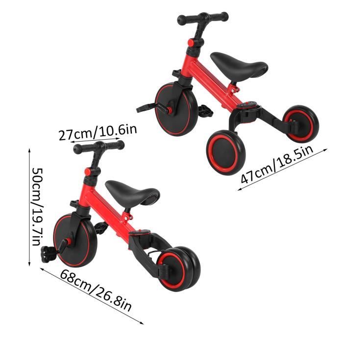 Draisienne volutive 3 Roues Tricycle 2 en 1 P dale Guidon et
