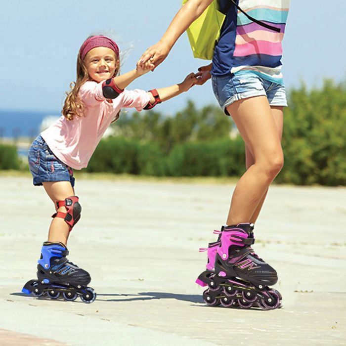 Rollers Pour Enfants Et Ados à Taille Réglable Avec Rouleau Avant Luminous - Fun Et Lumineux