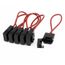 2 pcs auto voiture porte-fusible en ligne Audio Noir Rouge DC 12V
