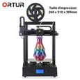 Imprimante 3D Ortur 4 V2 Guide linéaire intégré à deux axes Assemblage rapide Imprimante 3D à 260 x 310 x 305 mm Eu plug-0