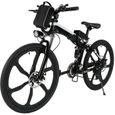 ANCHEER 26" vélo électrique de montagne - VTT adulte homme 21 vitesses / 250W - Noir-0