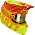 Kit casque moto cross avec lunettes Leatt 7.5 23 - jaune/orange/rouge - XS-0
