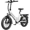 YOLOWAY Vélo électrique pliable 20 "Fat Tire - 522W - Batterie 36V 12.5Ah-Autonomie 40km - Blanc-0