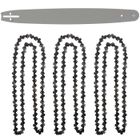 GT GARDEN - Guide 22 pouces (55 cm) avec lot de 3 chaînes 85 maillons pour tronçonneuse
