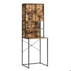 Armoire machine à laver Fyrk, 64x189cm, Chêne rustique, Noir, Vicco