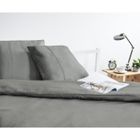 Housse de couette 220x240 Viscosoft - Housse de couette microfibre - Parure de lit - 2 taies d'oreiller incluses - Gris Foncé