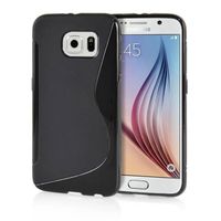 MOONCASE Galaxy S6 Case Housse Gel TPU Étui pour Samsung Galaxy S6 [S-Line] Silicone Cover Coque Noir