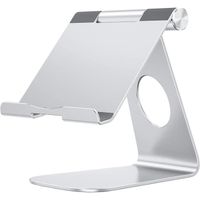 Support de Montage Ajustable en Alliage d'Aluminium pour iPad Pro 12.9 et Tablettes de 9.7 pouces-Argenté