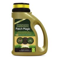 EverGreen Patch Magic Rénovateur Gazon 4-en-1, Engrais composé, Granule, Lawn grass, Grass seed, coconut fiber, 1 kg, Bouteille