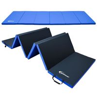 Tapis de Gymnastique Pliable EPE 5cm - EYEPOWER - 300x100 - Bleu/Noir - Multisport - Adulte
