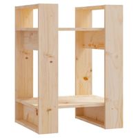 Bibliothèque en bois de pin massif FIMEI - Séparateur de pièce 41x35x57 cm - Brun - Meuble d’entrée