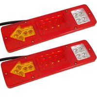 2PCS Feux arrières clignotants pour remorque 12V-19pcs-lumière-Installation facile-Rouge