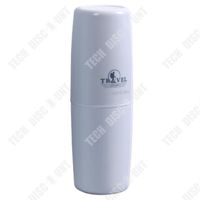 TD® Boîte de rangement d'articles de toilette de brosse à dents de voyage portable grise de qualité supérieure entièrement