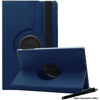 Housse Etui Bleu pour Samsung Galaxy Tab A7 10.4" 2020 SM-T500 Coque avec Support Rotatif 360° avec stylet Toproduits®