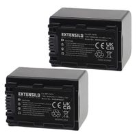 EXTENSILO 2x Batterie compatible avec Sony DCR-DVD910, DCR-DVD908E, DCR-DVD905E, DCR-DVD92 appareil photo, reflex numérique