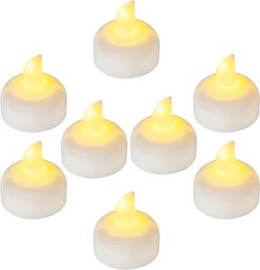 PHOTOPHORE - LANTERNE Lot de 12 bougies chauffe-plat LED flottantes sans