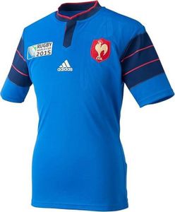 Maillot rugby ASM CLERMONT AUVERGNE shirt ADIDAS vintage bleu coton L