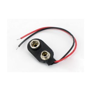Lot De 20 Connecteurs Clip Pour Pile 9V Type T Avec Câble Noir - Neuf