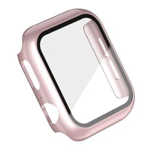 BRACELET MONTRE CONNEC. Série Or Rose 38MM (1 2 3)-Protecteur d'écran pare-chocs et verre pour Apple Watch, coque pour iWatch Series