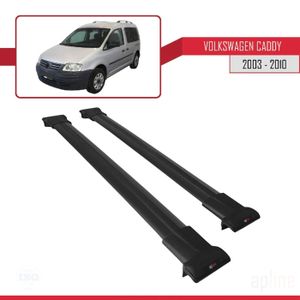 BARRES DE TOIT Compatible avec Volkswagen Caddy 2003-2010 Barres de Toit FLY Modèle Railing Porte-Bagages de voiture NOIR