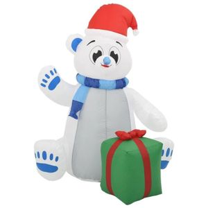 Ours polaire Noël avec petit • NLC Déco