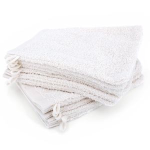 Lot De 12 Gants De Toilette Blanc Achat Vente Pas Cher