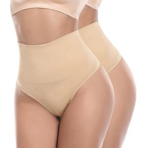 STRING - TANGA String Gainant Femme Culotte Gainante Taille Haute Gaine Amincissante Minceur Culotte Ventre Plat Tanga Sculptante Panty Thong