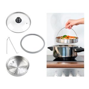 Pyrex Panier Vapeur 20cm Avec Couvercle - Verre Borosilicate Résistant - Cuisson Saine Made In France